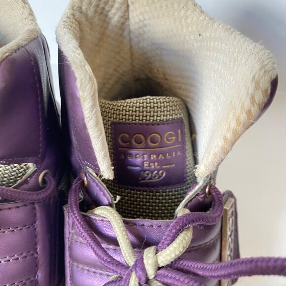 Vintage Coogi Australia Purple Leather Hi Fashion Sneakers Men's Shoe 8 EUR 41 - Picture 9 of 12